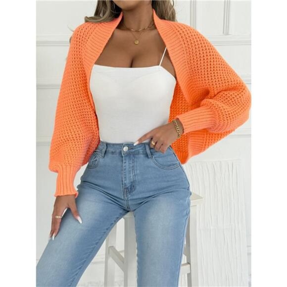 Open Front Batwing Sleeve Cardigan - Picture 9 of 15